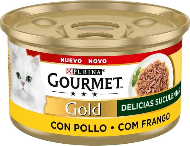 Detalle 2 de Purina Gourmet Gold Delicias Suculentas 24 latas 85 g 🐱