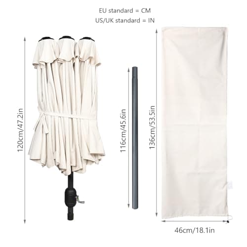 Thumbnail 2 de VOUNOT Sombrilla Parasol Rectangular 300×150 cm 🏖