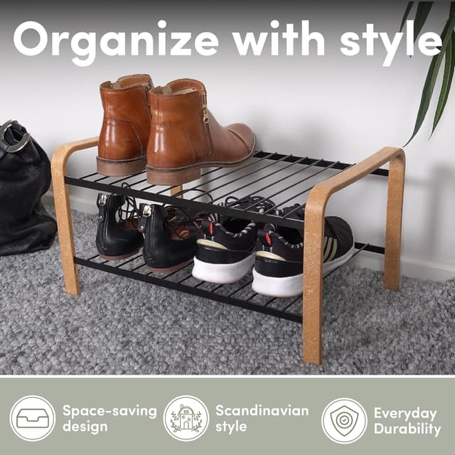 Detalle de LM 390 Schuhregal 470 mm aus Öko-Holz