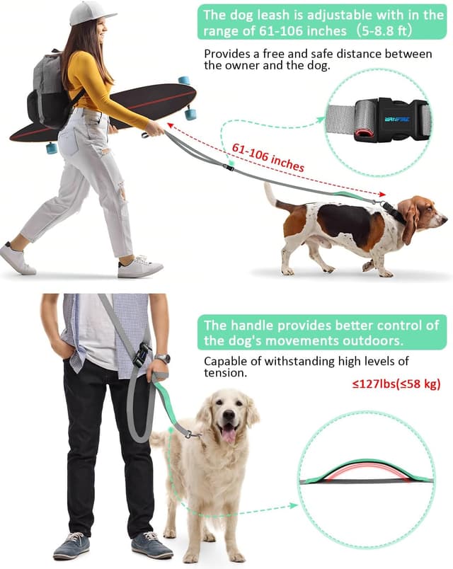 Thumbnail 2 de WANFIRE Hands Free Dog Lead 1.5–2.7M