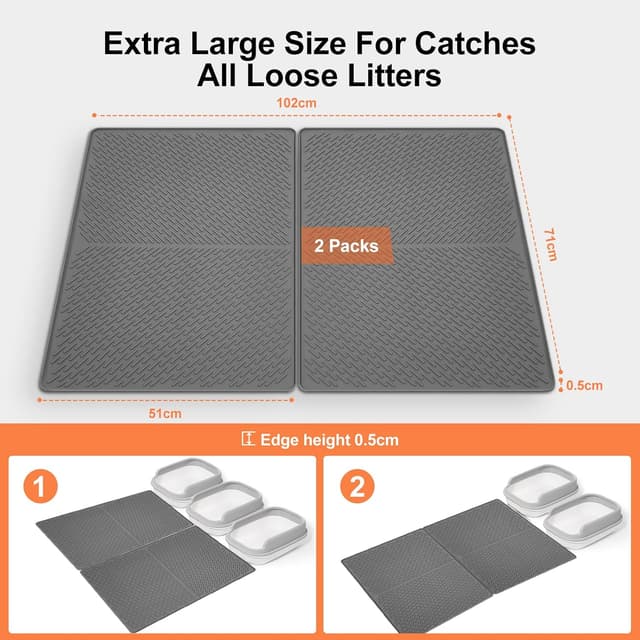 Thumbnail 2 de Odoland Cat Litter Mat 71x51cm