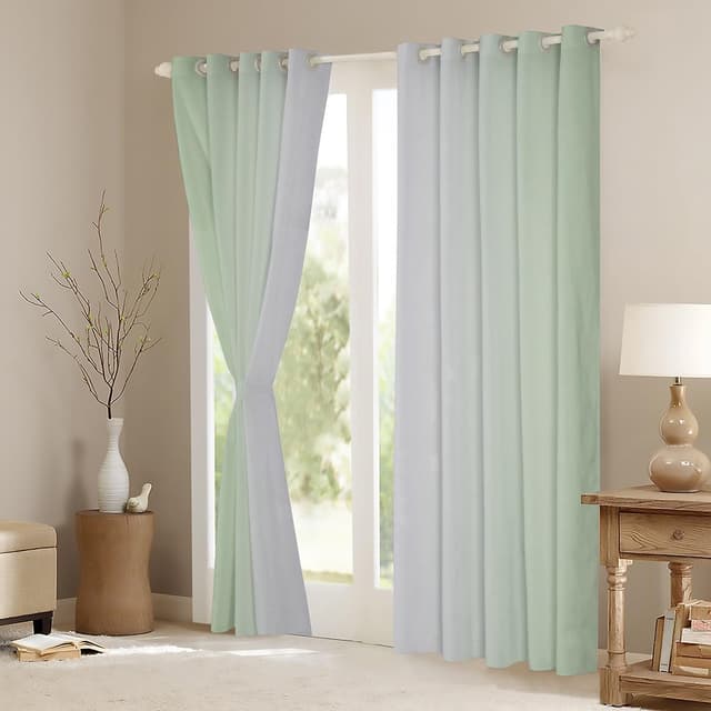 Thumbnail 2 de Homewish Greyish White Curtains 46x72