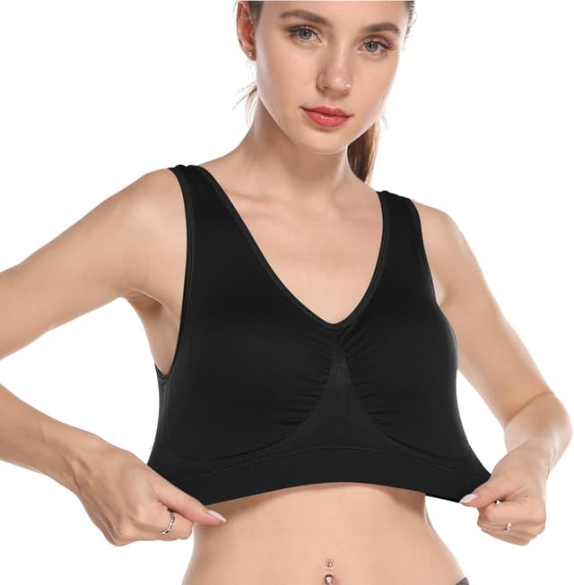 Detalle de Onory 3-Pack Wirefree Padded Sports Bras for Women (Medium Support)