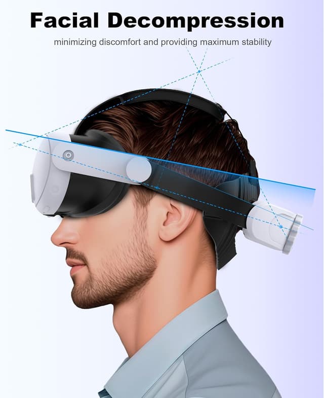 Detalle de HELLCOOL Head Strap Replacement for Meta Quest 3S/3/2