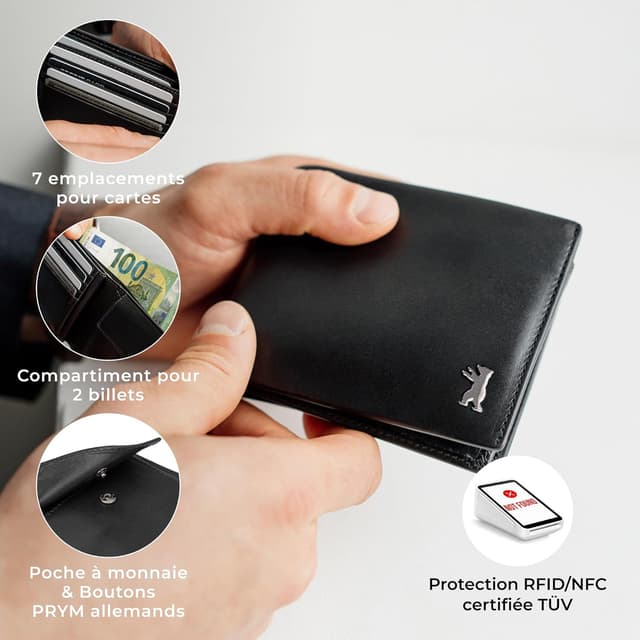 Detalle 2 de Berliner Bags Premium Portefeuille Slim 11×9 cm