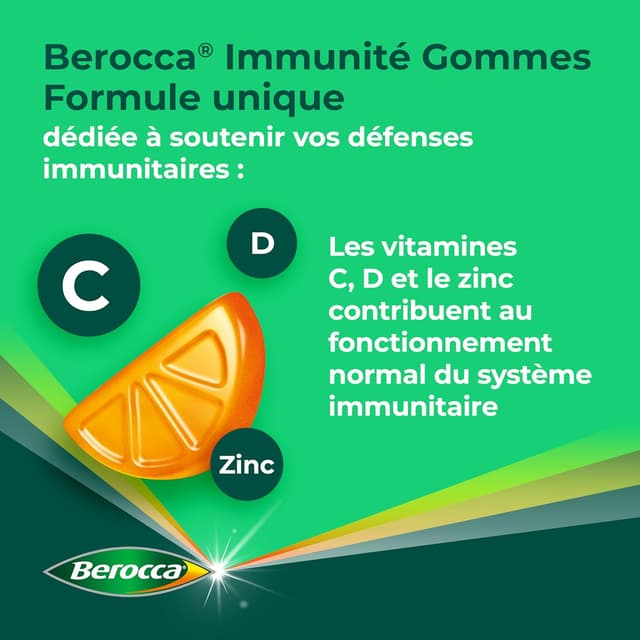Thumbnail 3 de Berocca ImmunitĂ© gommes 120 đ