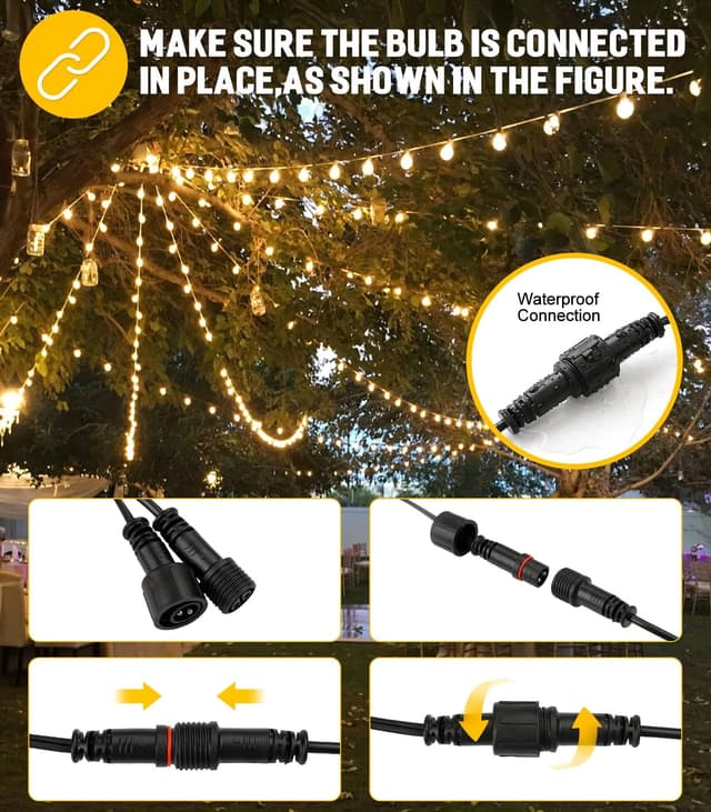 Thumbnail 4 de Outdoor Garden String Lights LED 20m G40