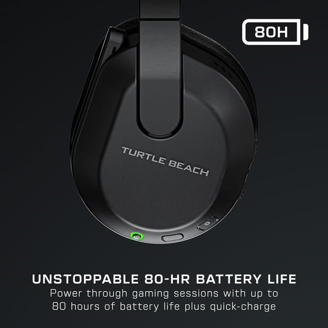 Detalle de Turtle Beach Stealth 600 PC kabelloses Gaming-Headset mit Bluetooth, 80 Std. Akku und 50-mm-Treibern (PC/PS5/PS4) – Schwarz