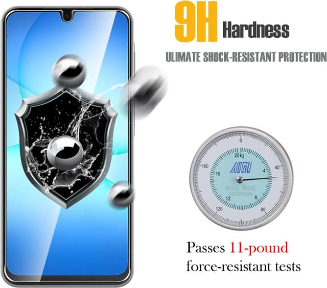 Detalle de WFTE 2 pellicole in vetro temperato per Samsung Galaxy A17 5G (9H) anti-graffio e anti-impronte