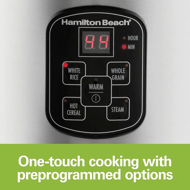Thumbnail 4 de Hamilton Beach Digital Programmable Rice Cooker & Steamer 8-Cup Cooked 🍚