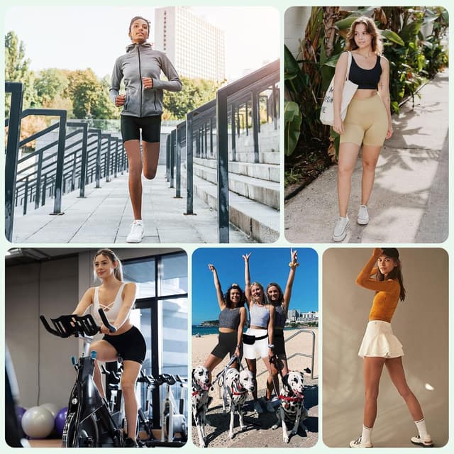 Detalle 2 de DDOBB Radlerhose Damen Kurze Shorts – blickdichte High-Waist Sporthose für Sommer & Fitness