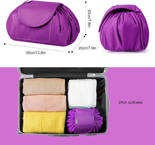 Detalle 2 de Lazy drawstring makeup bag waterproof, large