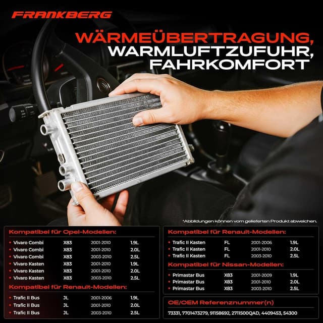 Detalle de Wärmetauscher Innenraumheizung 250 mm kompatibel