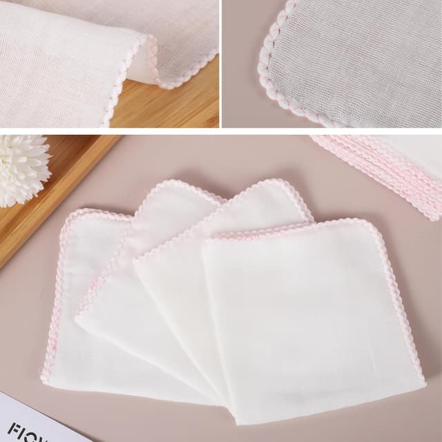 Thumbnail 3 de Lanjue 12 x 12 inch Muslin Face Cloths 10-pack