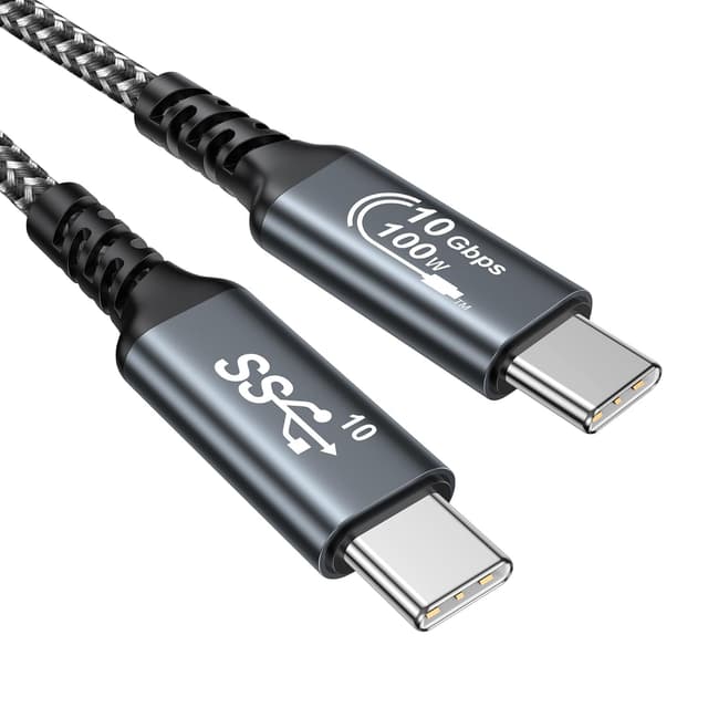 Detalle de Câble USB‑C vers USB‑C 100 W (2 m) USB 3.2 Gen 2 10 Gbps avec puce E‑Mark