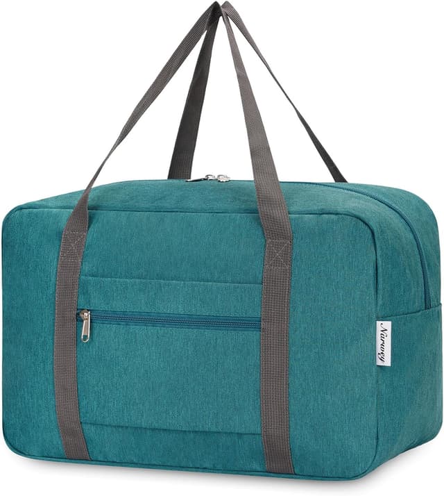Detalle de Teal 20L Foldable Underseat Travel Duffel Bag (40x30x20cm) for Ryanair cabin bags