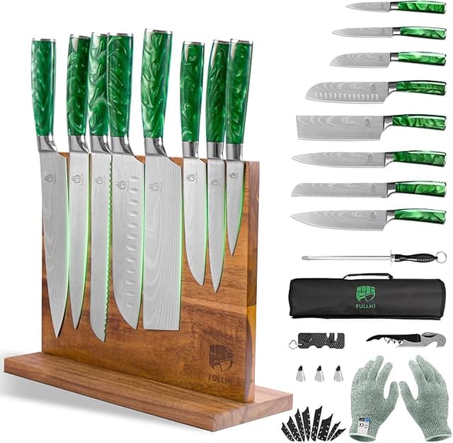 Imagen de FULLHI Juego de 15 Cuchillos Japoneses con Mag... 🍣 en OfertitasTOP