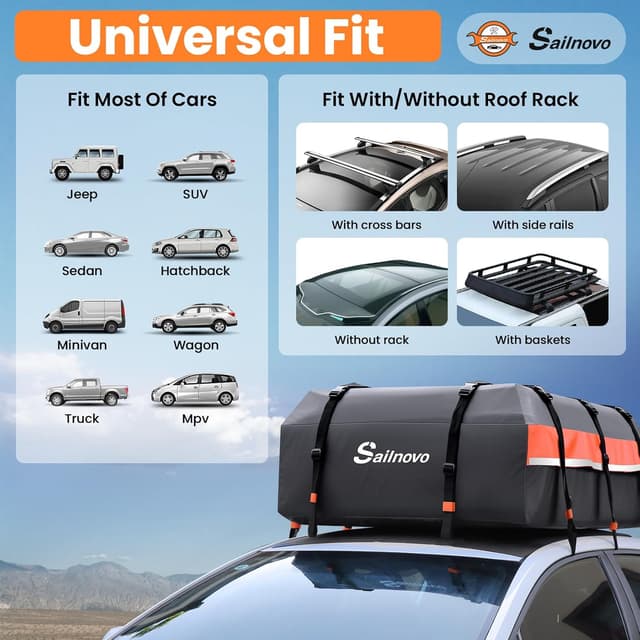 Thumbnail 4 de Sailnovo Rooftop Cargo Carrier 21 cu ft