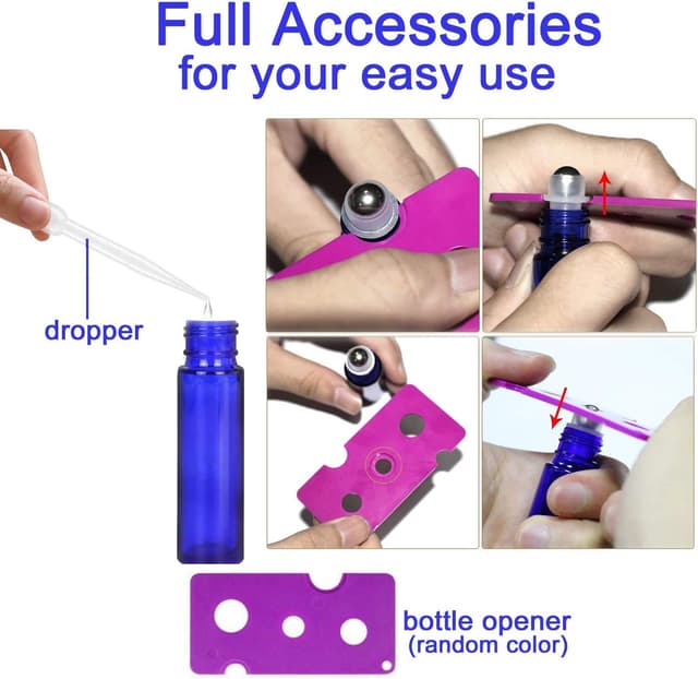 Thumbnail 2 de Alledomain 10 Pcs 10 ml Essential Oil Rollers