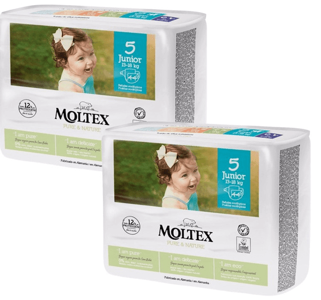 Detalle de Moltex Pure&Nature Pañales Junior Talla 5 (2x44 uds)