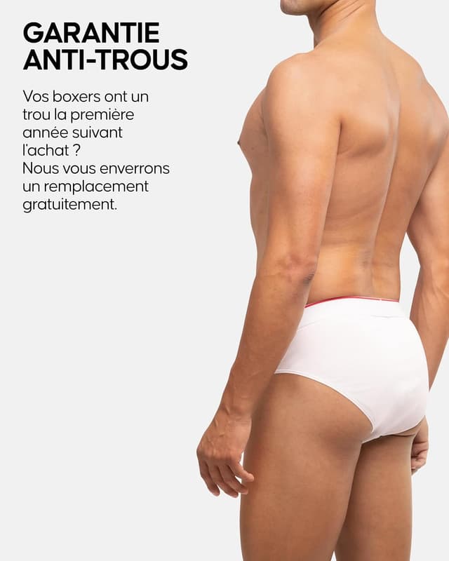 Detalle 2 de Danish Endurance : lot de 6 slips classiques homme en coton doux avec stretch (sans étiquette)