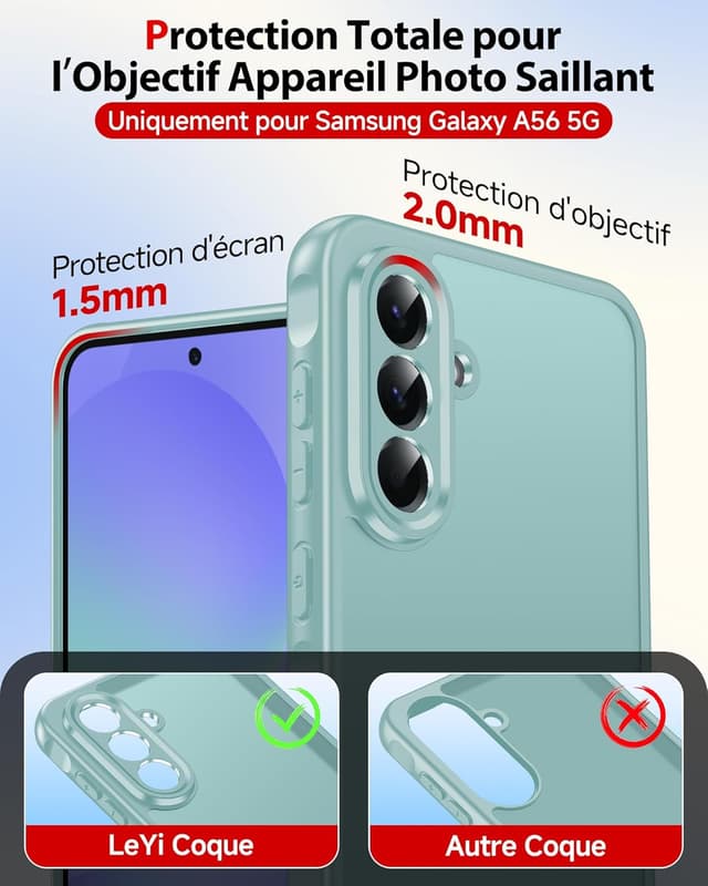 Detalle 2 de Coque Samsung Galaxy A56 5G anti-traces, 2 verres