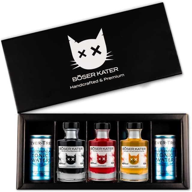 Thumbnail 6 de BÖSER KATER Farbwechsel Gin Tasting-Set in Geschenkbox (für bis zu 5 Personen) mit 100-ml Miniaturen