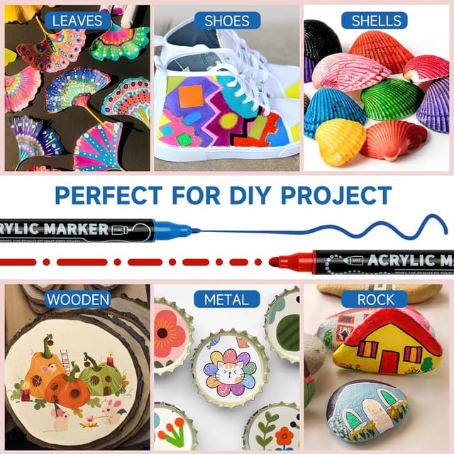 Thumbnail 3 de Lamitocs 60 colori pennarelli acrilici doppia punta 🎨