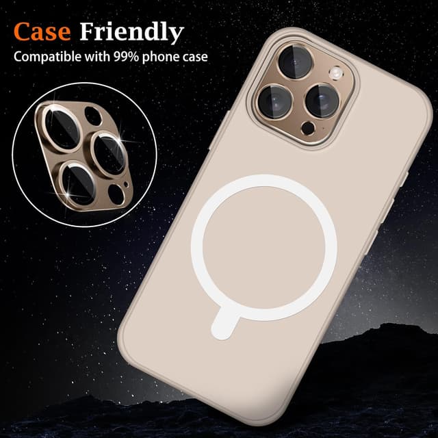 Detalle de MiKoyi Kameraschutzfolie für iPhone 16 Pro / iPhone 16 Pro Max (Aluminiumlegierung & gehärtetes Glas), Dunkelbraun