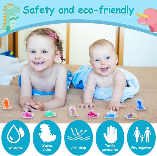 Detalle de Ainiv set da 24 palline squishy con perline d’acqua: antistress sensoriale