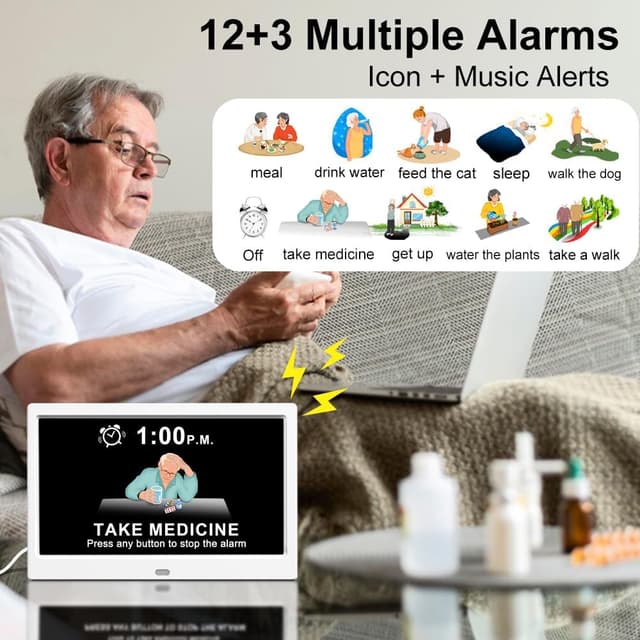 Thumbnail 3 de CAZOKASI DST Digital Clock 10.1in