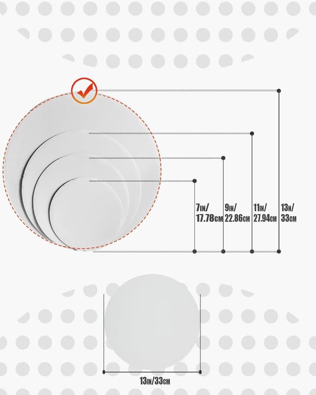 Thumbnail 3 de Kuchenbretter rund 33 cm, 25 Stück