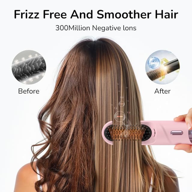 Thumbnail 2 de Go Brush Pro 2026 cordless hair straightener brush 4-temp 🎀