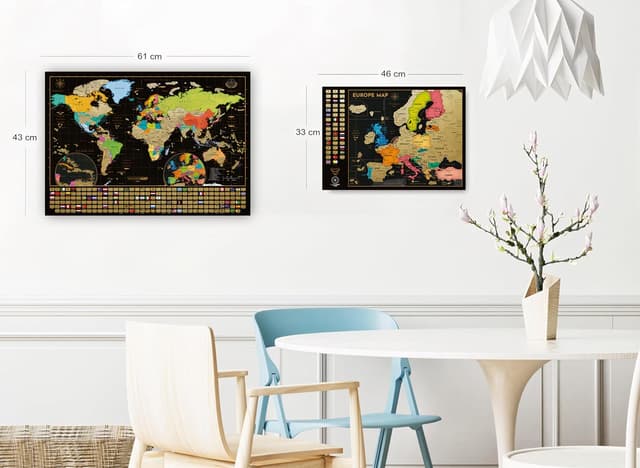 Thumbnail 1 de W WANDERLUST MAPS Carte du Monde à gratter 61×43 cm 🗺