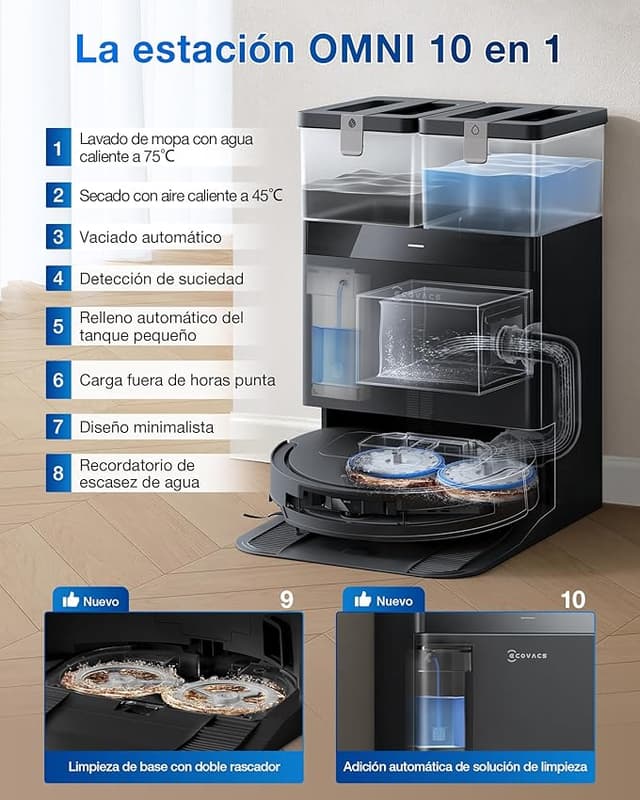 Thumbnail 6 de ECOVACS Deebot T50 Omni Gen2 — 15.000 Pa, ultrafino 81 mm