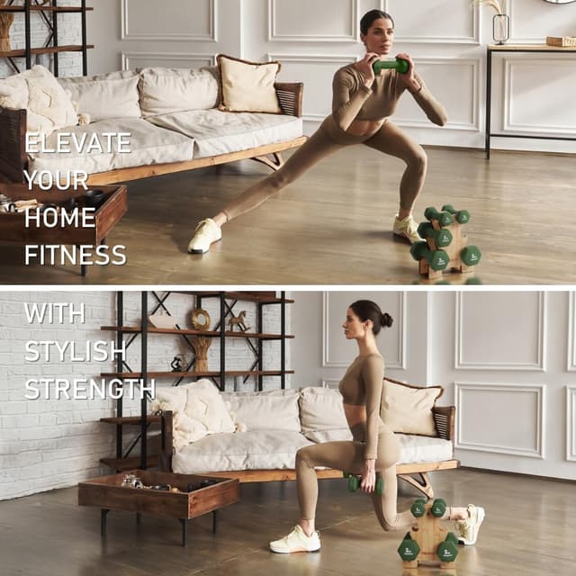 Thumbnail 6 de PhysKcal Kurzhantel-Set mit Aufbewahrungsständer für Heimtraining