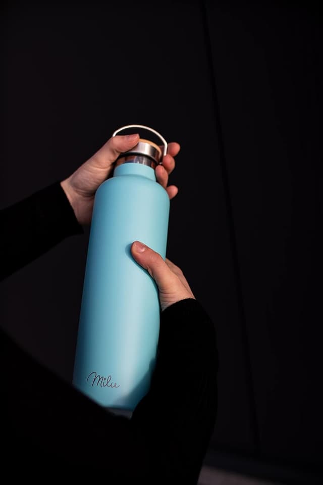 Thumbnail 4 de Milu Edelstahl-Trinkflasche mit Strohhalm, doppelwandig vakuumisoliert (350/500/750/1000 ml) – 100 % dicht, auslaufsicher