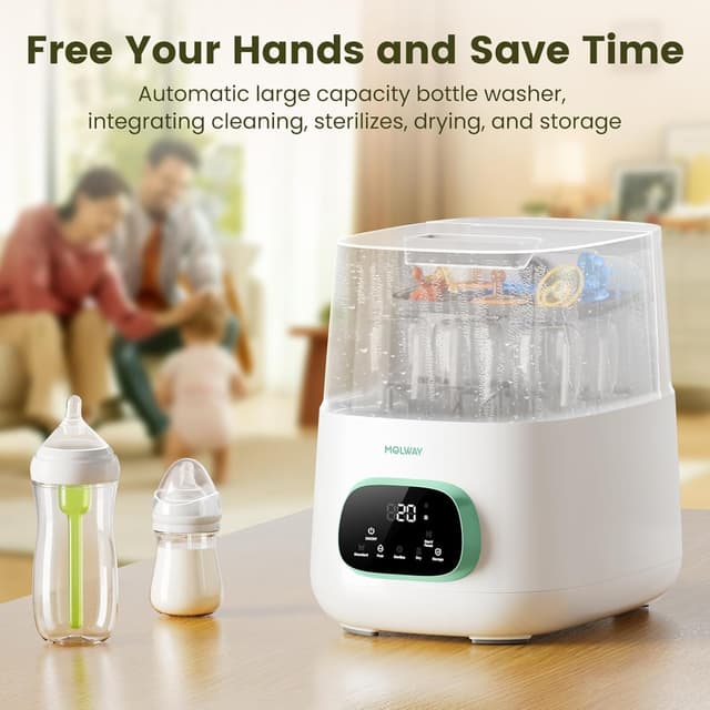 Detalle 2 de MOLWAY Upgraded Bottle Washer Pro (4-in-1) Baby Bottle Washer, Sterilizer & Dryer