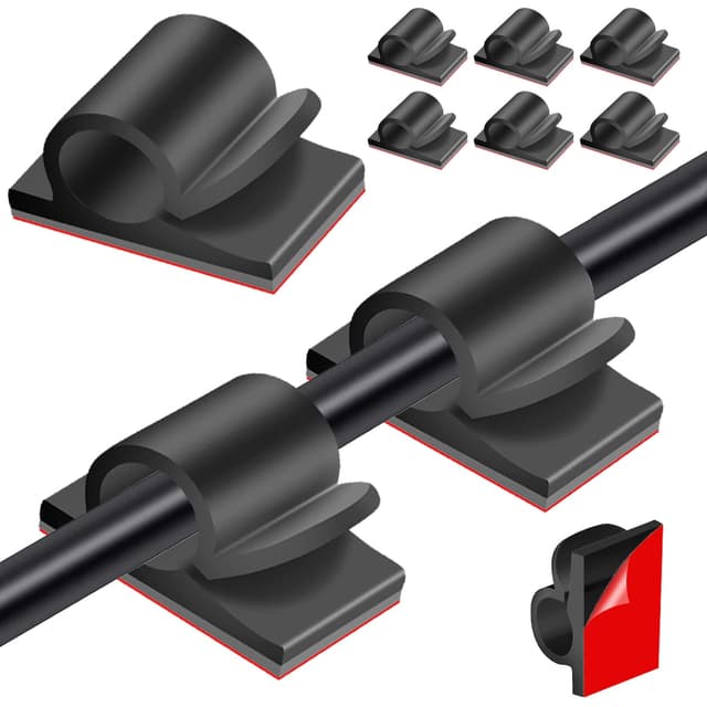 Imagen de Tomario V2 Cable Clips Self Adhesive (40PCS) for desk, wall and workshop cable management en OfertitasTOP