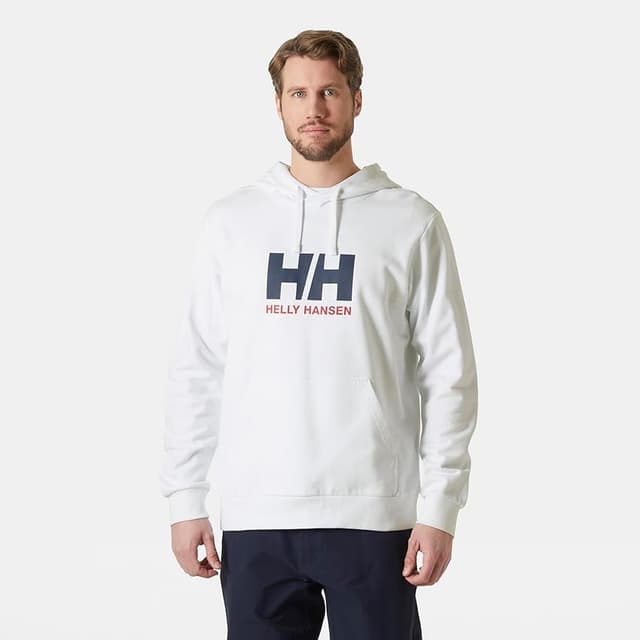 Detalle de Helly Hansen Hombres Sudadera con capucha logotipo HH, talla L
