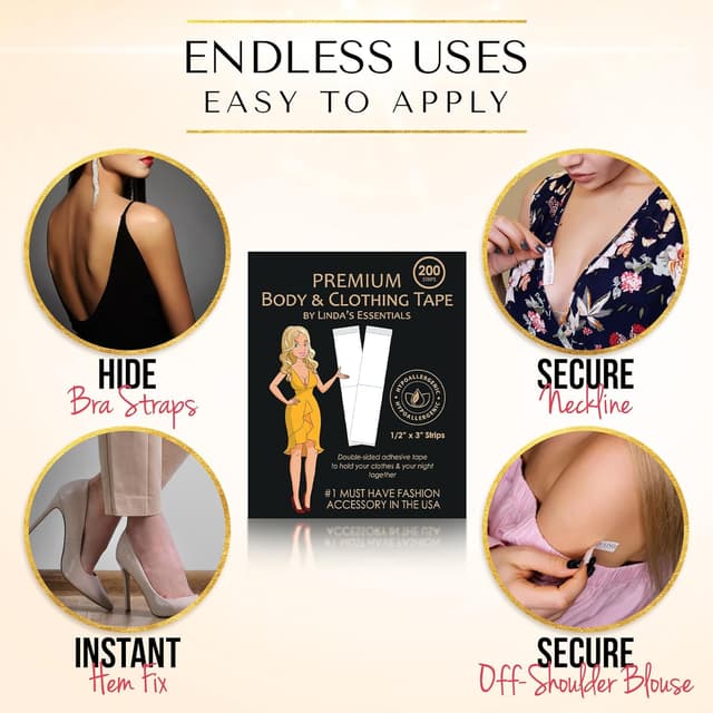 Thumbnail 5 de Linda's Essentials Double Sided Body Tape 200 Pack