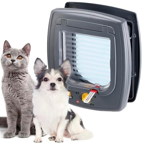 Detalle de Ferplast Swing 5 T puerta gatera 4 vías, gris