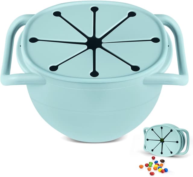 Detalle de Vicloon tasse à collation en silicone pliable avec boîte et lanière