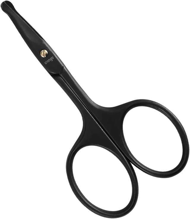 Detalle 2 de LIVINGO 9cm Small Safety Facial Nose Hair Scissors with Rounded Tip & Curved Blade (Gold)