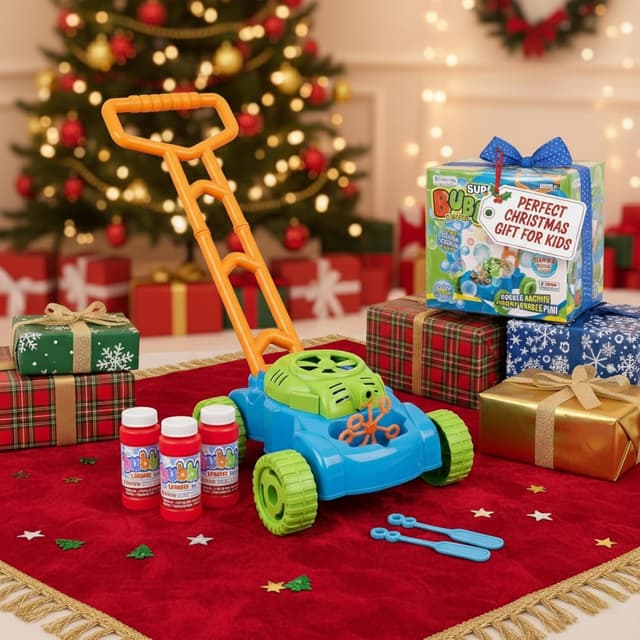 Detalle de ArtCreativity Bubble Lawn Mower Toy for Toddlers (Ages 1–3) — Bubble-Blowing Push Mower with Sound Effects