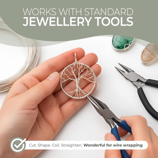 Thumbnail 4 de The Bead Shop 1mm Silver Plated Craft Wire 4m