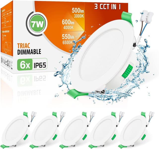 Detalle de ALUSSO Downlight LED regulable 7W IP65