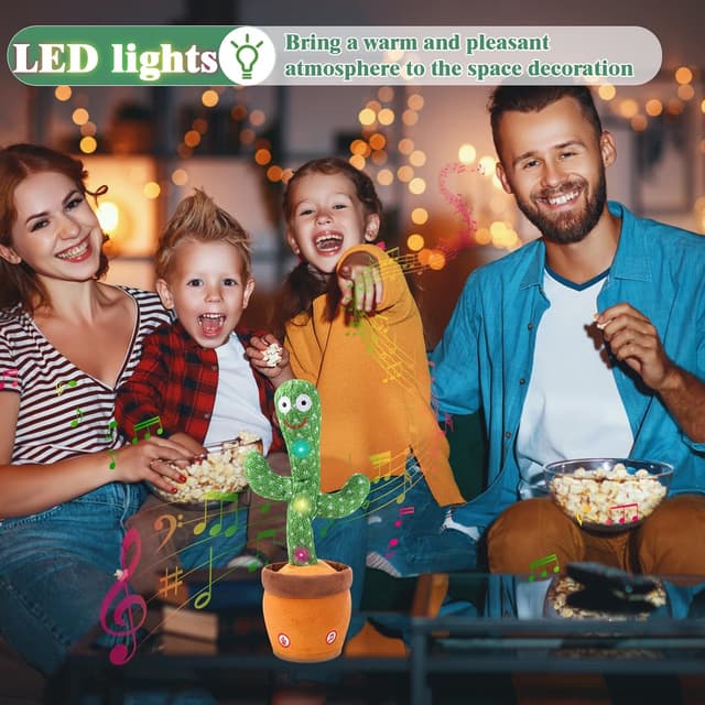 Thumbnail 6 de MIAODAM Dancing Cactus 10 Songs Talking Toy