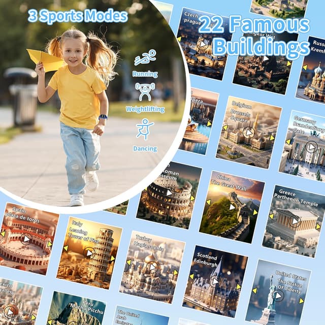 Detalle de Kids smart watch with 100+ learn cards