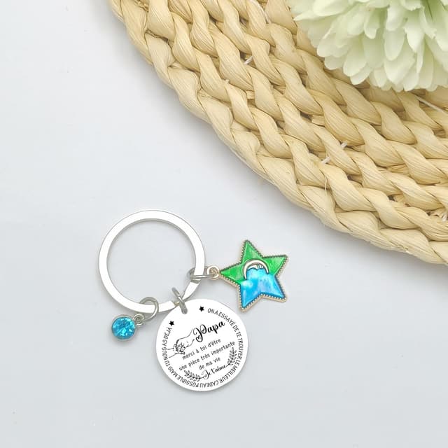 Thumbnail 1 de MNBVBV Porte-clés papa exceptionnel bois